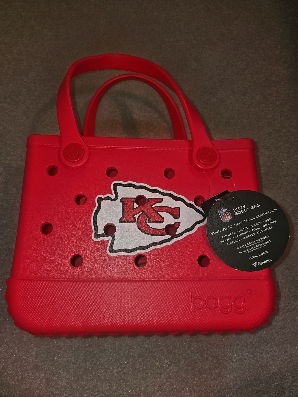 Bogg Bitty Tote NFL Kansas City Chiefs Red Tote Bag